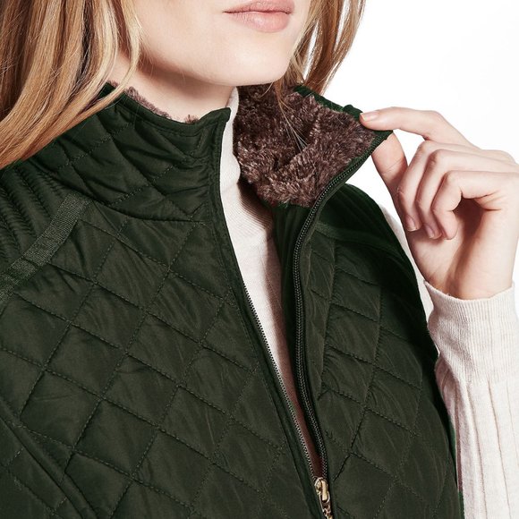 WEATHERPROOF Women Ultra Soft Cozy Lining Quilted Vest --Pine - Picture 4 of 7
